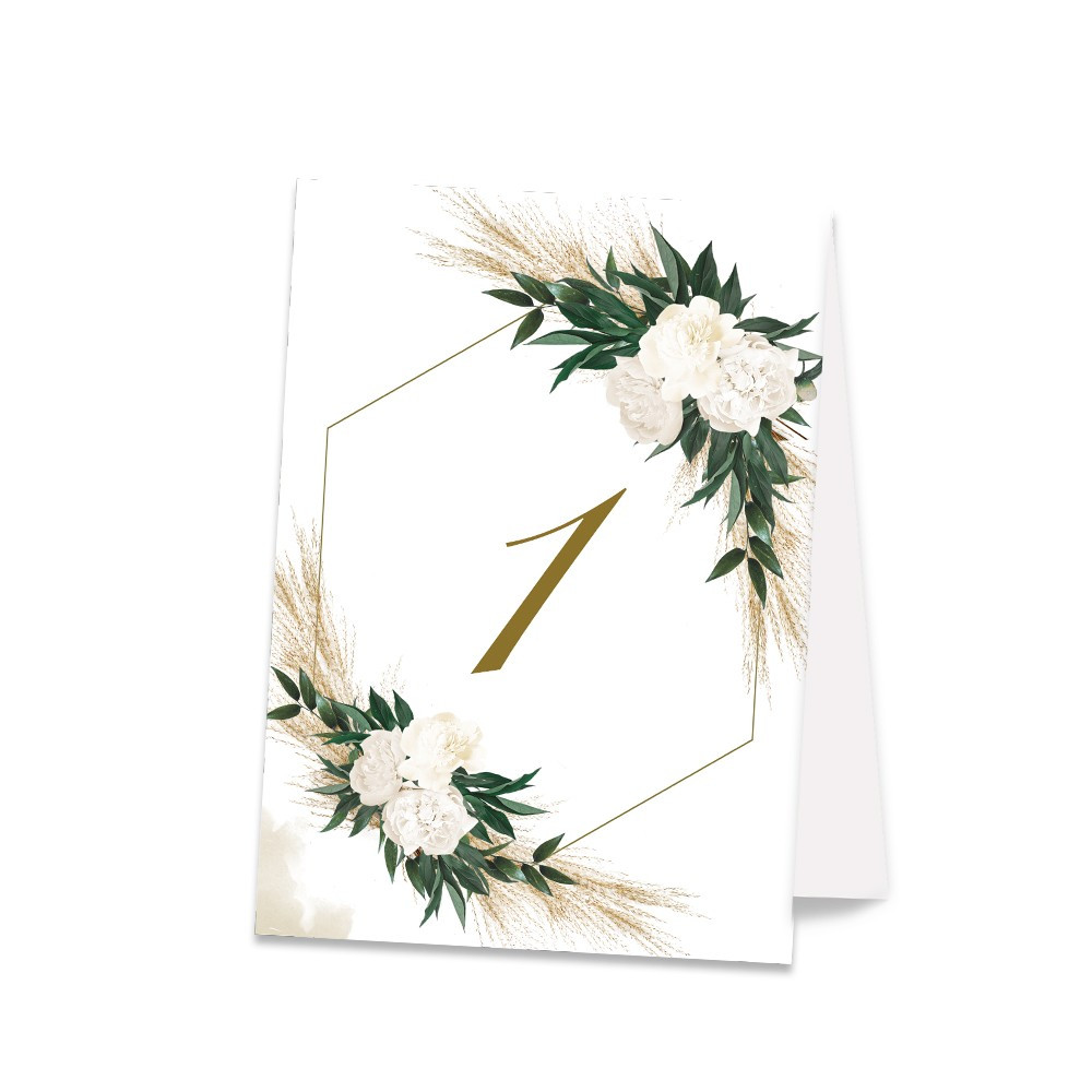 Numer na stół Greenery Boho