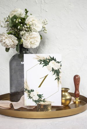 Numer na stół Greenery Boho