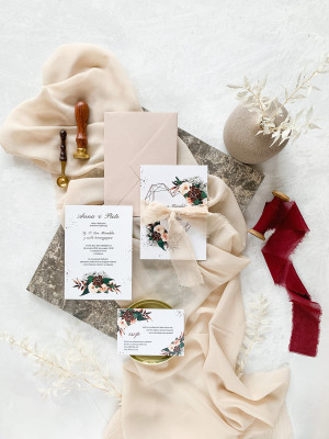 Zaproszenie ślubne z RSVP Romantic Heart